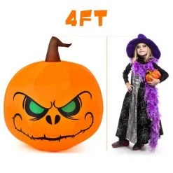 Costway 4 FT Halloween Inflatable Pumpkin Large Blow up with Build-in LED Light -Halloween Decorations Sales Store unnamed file 1673