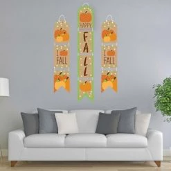 Big Dot of Happiness Pumpkin Patch - Hanging Vertical Paper Door Banners - Fall Halloween Thanksgiving Party Wall Decoration Kit - Indoor Door Decor