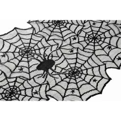 Juvale 2 Pack Black Lace Spider Web Table Runner for Halloween Party, 18 x 72 In -Halloween Decorations Sales Store unnamed file 1705