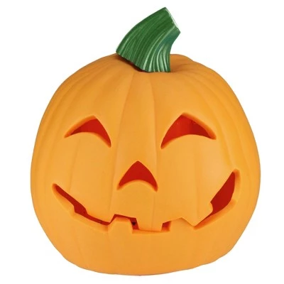 Northlight 9.75" Jack-O-Lantern Animated Double-Sided Halloween Pumpkin - Orange/Green 1 Northlight 9.75" Jack-O-Lantern Animated Double-Sided Halloween Pumpkin - Orange/Green