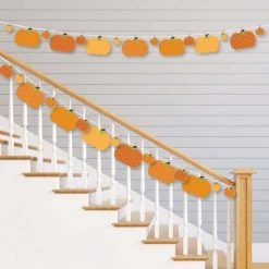 Big Dot of Happiness Pumpkin Patch - Fall, Halloween or Thanksgiving Party DIY Decorations - Clothespin Garland Banner - 44 Pieces