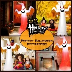 Costway 8 FT Halloween Inflatable White Ghost with Rotatable Flame LED Lights -Halloween Decorations Sales Store unnamed file 1733