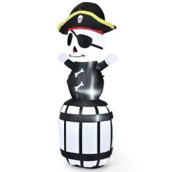 Costway 8FT Halloween Inflatable Pirate Barrel Quick Air Blow Holiday Decoration -Halloween Decorations Sales Store unnamed file 1754