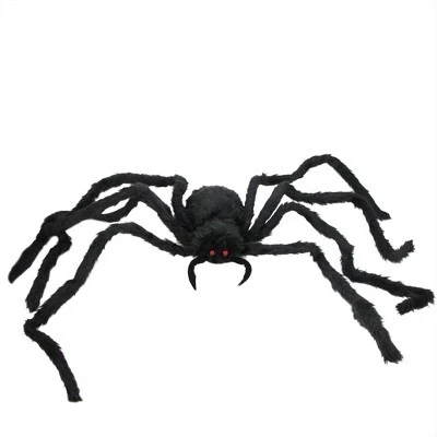 Northlight 48" Black Spider with LED Flashing Eyes Halloween Decoration 1 Northlight 48" Black Spider with LED Flashing Eyes Halloween Decoration