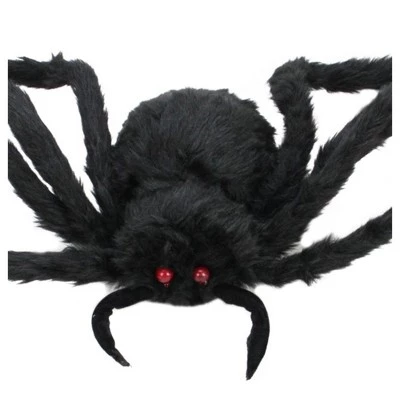 Northlight 48" Black Spider with LED Flashing Eyes Halloween Decoration 2 Northlight 48" Black Spider with LED Flashing Eyes Halloween Decoration - Image 2