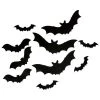 Northlight Set of 10 Black Halloween Posable Bats Decoration; Small Medium and Large