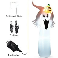 Costway 6FT Halloween Inflatable Blow Up Ghost w/ Pumpkin LED Lights Yard Decoration -Halloween Decorations Sales Store unnamed file 1767