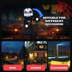 Costway 6 FT Halloween Inflatable Ghost Outdoor Blow Up Decoration w/ LED Lights -Halloween Decorations Sales Store unnamed file 1775