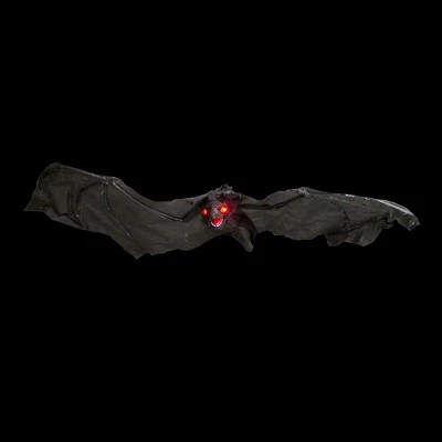 Northlight 30" Hanging Halloween Bat Decoration with Red Eyes 2 Northlight 30" Hanging Halloween Bat Decoration with Red Eyes - Image 2