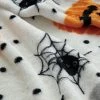 Kate Aurora Halloween BOO! Pumpkins & Spiders Ultra Soft & Plush Oversized Accent Throw Blanket - White