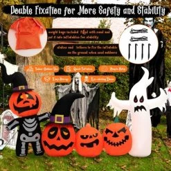 Costway 7.5 FT Long Halloween Inflatable Decor Spooky Ghost and Pumpkin w/Lights -Halloween Decorations Sales Store unnamed file 1794