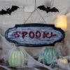 Northlight 20.5" Red and Gray Animated "Spooky" Halloween Sign