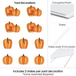 Big Dot of Happiness Fall Pumpkin - Pumpkin Lawn Decorations - Outdoor Halloween or Thanksgiving Party Yard Decorations - 10 Piece -Halloween Decorations Sales Store unnamed file 181