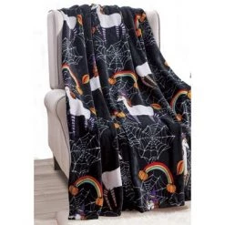 Noble House Super Spooky and Comfy Microplush Halloween Throws (50" x 60")