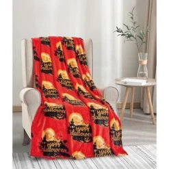 Noble House Super Spooky and Comfy Microplush Halloween Throws (50" x 60") -Halloween Decorations Sales Store unnamed file 1827