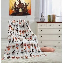 Noble House Super Spooky and Comfy Microplush Halloween Throws (50" x 60") -Halloween Decorations Sales Store unnamed file 1828