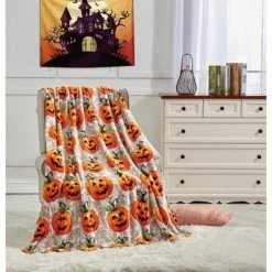 Noble House Super Spooky and Comfy Microplush Halloween Throws (50" x 60") -Halloween Decorations Sales Store unnamed file 1829