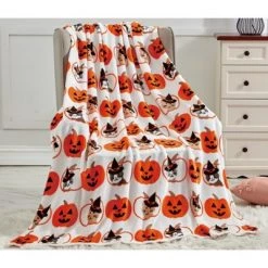 Noble House Super Spooky and Comfy Microplush Halloween Throws (50" x 60") -Halloween Decorations Sales Store unnamed file 1830