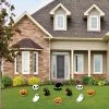 Big Dot of Happiness Jack-O'-Lantern Halloween - Black Cat Ghost Skull & Witch Hat Lawn Decor - Outdoor Kids Halloween Party Yard Decorations - 10 Pc