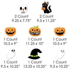 Big Dot of Happiness Jack-O'-Lantern Halloween - Black Cat Ghost Skull & Witch Hat Lawn Decor - Outdoor Kids Halloween Party Yard Decorations - 10 Pc 10 Big Dot of Happiness Jack-O'-Lantern Halloween - Black Cat Ghost Skull & Witch Hat Lawn Decor - Outdoor Kids Halloween Party Yard Decorations - 10 Pc -Halloween Decorations Sales Store unnamed file 1835