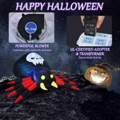 Costway 6.5FT Inflatable Halloween Spider Long Outdoor Indoor Blow Up Spider -Halloween Decorations Sales Store unnamed file 1841