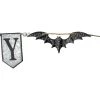 Northlight 7' Metal Gray and Black SPOOKY Halloween Bat Banner