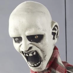 The Lakeside Collection Lakeside Floating Animatronic Halloween Zombie Creature with Red Light Accents