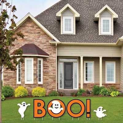 Big Dot of Happiness Spooky Ghost - Yard Sign Outdoor Lawn Decorations - Halloween Party Yard Signs - Boo 2 Big Dot of Happiness Spooky Ghost - Yard Sign Outdoor Lawn Decorations - Halloween Party Yard Signs - Boo - Image 2