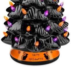 Best Choice Products Pre-Lit 15in Ceramic Halloween Tree Holiday Decoration w/ Orange & Purple Bulb Lights -Halloween Decorations Sales Store unnamed file 1951