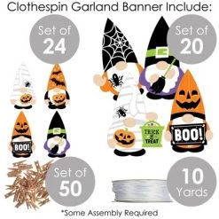 Big Dot of Happiness Halloween Gnomes - Spooky Fall Party DIY Decorations - Clothespin Garland Banner - 44 Pieces -Halloween Decorations Sales Store unnamed file 197