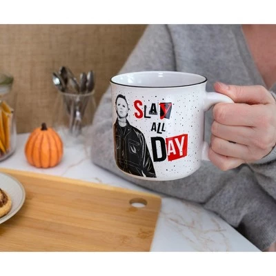 Silver Buffalo Halloween II "Slay All Day" Ceramic Camper Mug | Holds 20 Ounces 2 Silver Buffalo Halloween II "Slay All Day" Ceramic Camper Mug | Holds 20 Ounces - Image 2