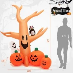 Costway 8 FT Halloween Inflatable Dead Tree w/ Pumpkins Blow up Yard Decoration -Halloween Decorations Sales Store unnamed file 1976