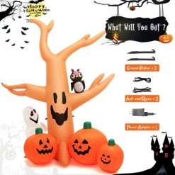 Costway 8 FT Halloween Inflatable Dead Tree w/ Pumpkins Blow up Yard Decoration -Halloween Decorations Sales Store unnamed file 1978