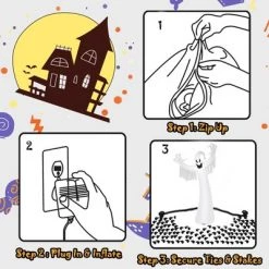 Costway 5FT or 6FT or 12FT Halloween Decoration with LED Lights Yard Decoration -Halloween Decorations Sales Store unnamed file 1986