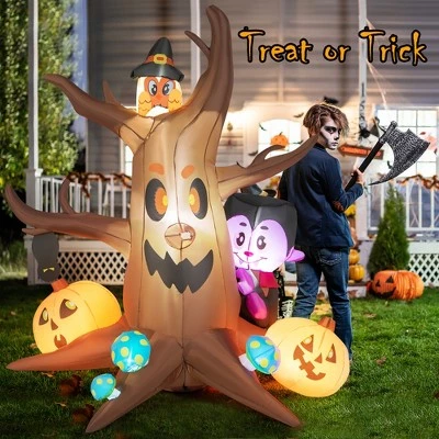 Costway 6ft Inflatable Halloween Dead Tree with Pumpkin Blow up Ghost Tree w/ RGB Lights 2 Costway 6ft Inflatable Halloween Dead Tree with Pumpkin Blow up Ghost Tree w/ RGB Lights - Image 2
