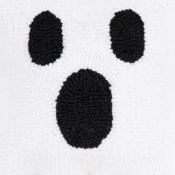 C&F Home 8" x 8" Ghost Face Petite Halloween Hooked Throw Pillow