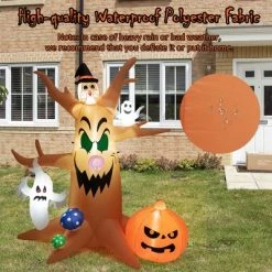 Costway 8 FT Halloween Outdoor Dead Tree Bright Halloween Outdoor Decoration with Stakes & Tethers -Halloween Decorations Sales Store unnamed file 2051