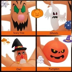 Costway 8 FT Halloween Outdoor Dead Tree Bright Halloween Outdoor Decoration with Stakes & Tethers -Halloween Decorations Sales Store unnamed file 2054