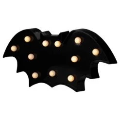 Northlight 12" LED Lighted Black Bat Halloween Marquee Sign -Halloween Decorations Sales Store unnamed file 2063