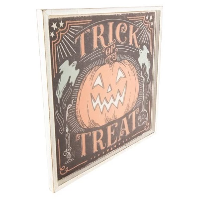 Northlight 18.75" Trick or Treat Jack O Lantern Halloween Wall Sign 2 Northlight 18.75" Trick or Treat Jack O Lantern Halloween Wall Sign - Image 2