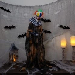 Northlight 42" Animated Clown with LED Eyes Halloween Decoration