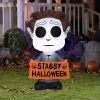 Gemmy Airblown Stylized Michael Myers Universal, 3.5 ft Tall, Multicolored