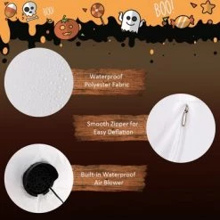 Costway 4' Halloween Inflatable Ghost Holding Pumpkin Blow up Holiday Decor w/LED Lights -Halloween Decorations Sales Store unnamed file 2107