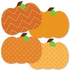 Big Dot of Happiness Pumpkin Patch - Pumpkin Decorations DIY Fall, Halloween or Thanksgiving Party Essentials - Set of 20