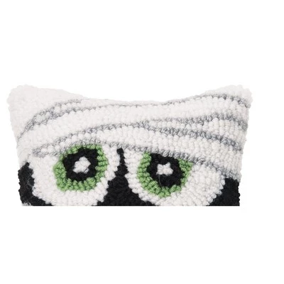 C&F Home 8" x 8" Mummy Face Hooked Halloween Petite Pillow 2 C&F Home 8" x 8" Mummy Face Hooked Halloween Petite Pillow - Image 2