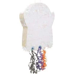 Spooky Central Small Ghost Pinata for Halloween Party (13 x 16.5 x 3 In)