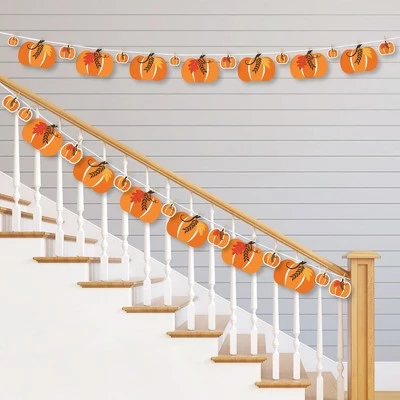 Big Dot of Happiness Fall Pumpkin - Halloween or Thanksgiving Party DIY Decorations - Clothespin Garland Banner - 44 Pieces 1 Big Dot of Happiness Fall Pumpkin - Halloween or Thanksgiving Party DIY Decorations - Clothespin Garland Banner - 44 Pieces