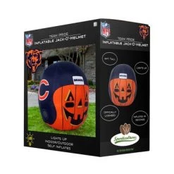 NFL Chicago Bears Inflatable Jack O' Helmet, 4 ft Tall, Orange
