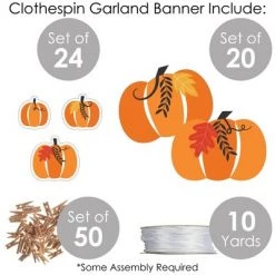 Big Dot of Happiness Fall Pumpkin - Halloween or Thanksgiving Party DIY Decorations - Clothespin Garland Banner - 44 Pieces 7 Big Dot of Happiness Fall Pumpkin - Halloween or Thanksgiving Party DIY Decorations - Clothespin Garland Banner - 44 Pieces -Halloween Decorations Sales Store unnamed file 217