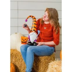 Evergreen 17.75"H Metal Halloween Gnome Garden Statuary with Planter -Halloween Decorations Sales Store unnamed file 2175